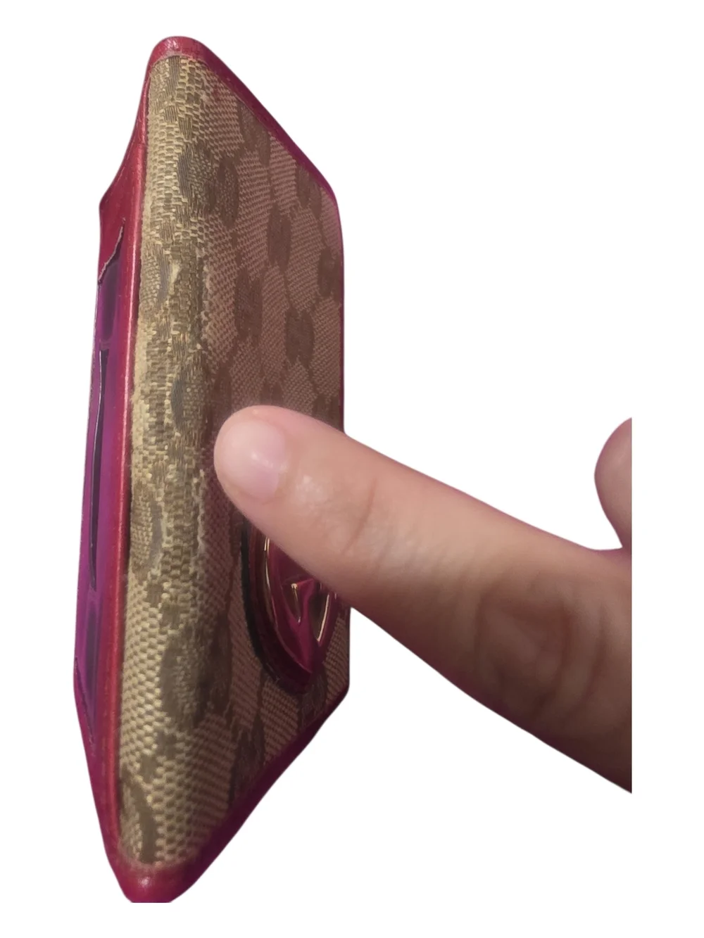 Authentic Gucci Monogram Heart Logo Wallet - Beige & Red Auth.Code:251848496085 - Picture 3 of 10